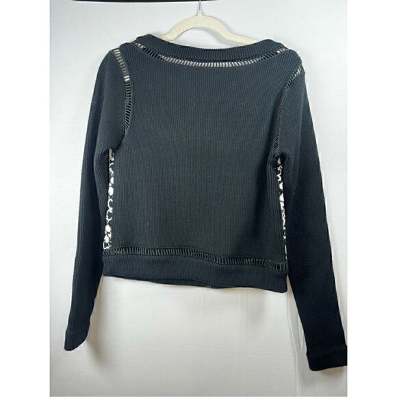 Plenty Tracy Reese Black Floral Sweater Size Small - Picture 4 of 4